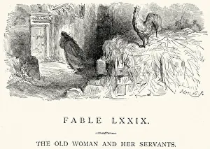La Fontaine's Fables - The Old Woman and her Servants La Fontaine's Fables - The Old Woman and her Servants