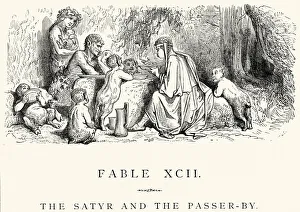 La Fontaine's Fables - Satyr and the Passerby La Fontaine's Fables - Satyr and the Passerby