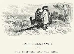 La Fontaine's Fables - Shephard and the King La Fontaine's Fables - Shephard and the King
