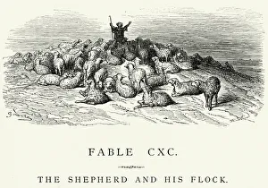 La Fontaine's Fables - The Shepherd and his Flock La Fontaine's Fables - The Shepherd and his Flock