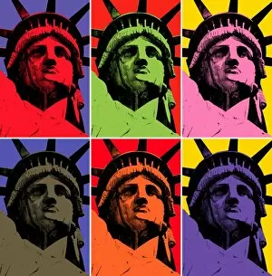 Lady Liberty Pop Art Modern Design