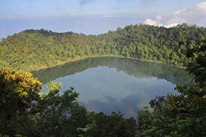 Laguna Chicabal, a lake sacred to the Mayan people, Guatemala, Central America Laguna Chicabal, a lake sacred to the Mayan people, Guatemala, Central America