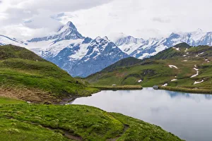 Lake Bachalpsee, Grindelwald-First, Switzerland Lake Bachalpsee, Grindelwald-First, Switzerland