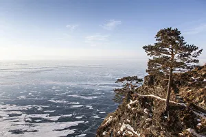 Lake Baikal in winter, western shore, Lake Baikal Region, Siberia, Russia Lake Baikal in winter, western shore, Lake Baikal Region, Siberia, Russia