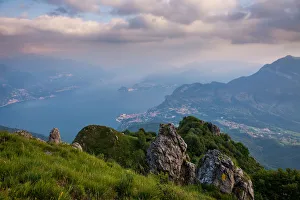 Lake como view from Pizzo Coppa on mountain Grona Lake como view from Pizzo Coppa on mountain Grona