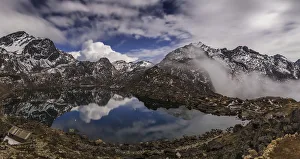 Lake Gosaikunda at night. Himalayas, Nepal Lake Gosaikunda at night. Himalayas, Nepal