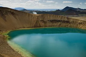 Lake Viti on Krafla Volcano, Norourland eystra, Nordurland, Northeast Iceland, Iceland Lake Viti on Krafla Volcano, Norourland eystra, Nordurland, Northeast Iceland, Iceland