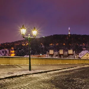 Lamp post and sidewalk in the historical Centre of Prague, Czech Republic Lamp post and sidewalk in the historical Centre of Prague, Czech Republic