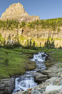 Landscape with Clements Peak and Logan Creek, Glacier National Park, Montana, USA Landscape with Clements Peak and Logan Creek, Glacier National Park, Montana, USA