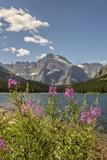 Landscape with Grinnell Point and Swiftcurrent Lake, Glacier National Park, Montana, USA Landscape with Grinnell Point and Swiftcurrent Lake, Glacier National Park, Montana, USA