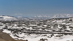 landscape of Lava field covered with snow in East Turkey landscape of Lava field covered with snow in East Turkey
