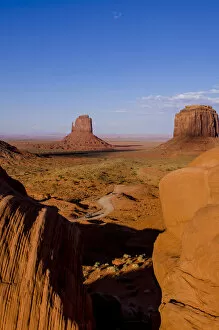 Images Dated 16th June 2013: Landscape with rock formation, Monument Valley Navajo Tribal Park, Monument Valley, Utah, USA