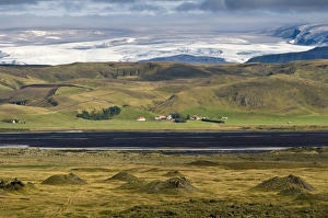 Landscape in the southwest of Iceland, in front of Vatnajoekull Glacier, Iceland, Scandinavia Landscape in the southwest of Iceland, in front of Vatnajoekull Glacier, Iceland, Scandinavia