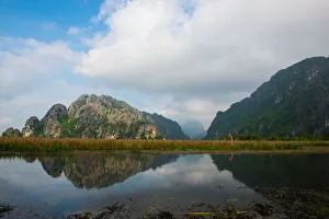 Landscape of Van Long lagoon in Ninh Binh, Vietnam Landscape of Van Long lagoon in Ninh Binh, Vietnam