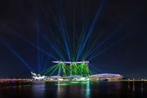 Images Dated 6th April 2013: Laser show in Singapore