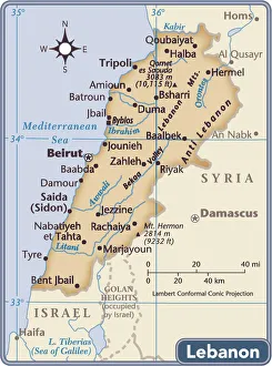 Lebanon country map