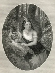 1885 Pocahontas Engraving Print by Fine Art Storehouse