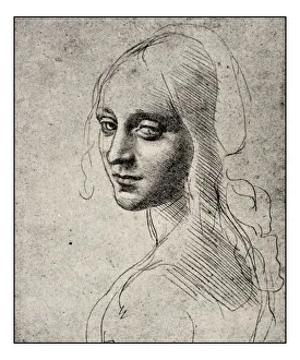 Leonardos sketches and drawings: Angel of Virgin of the Rocks Leonardos sketches and drawings: Angel of Virgin of the Rocks