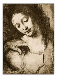Leonardo's sketches and drawings: The last supper, St John Leonardo's sketches and drawings: The last supper, St John
