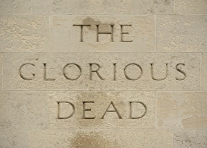 Lettering The Glorious Dead, The Cenotaph War Memorial, Whitehall, London, England Lettering The Glorious Dead, The Cenotaph War Memorial, Whitehall, London, England