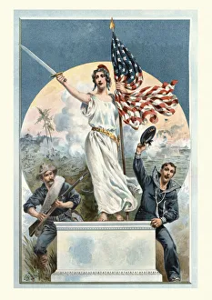 Digital vision vectors/liberty victorious spanish american war 1898 Digital vision vectors/liberty victorious spanish american war 1898