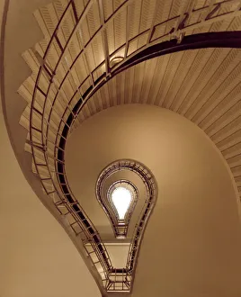 <b class=qtipBold><figcaption>Light Bulb Staircase</figcaption></b><br>Shape of Light Bulb made with spiral staircase. Below view<br><em>© Images by Fabio</em> Light Bulb Staircase