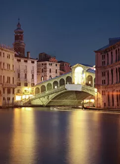 Rialto Bridge, Venice Gallery: Light trails on Rialto bridge