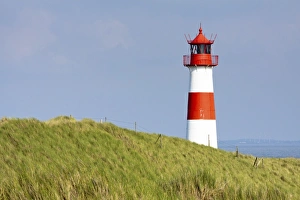 Lighthouse of List Ost on the Sylt peninsula of Ellenbogen, Sylt, North Frisia, Schleswig-Holstein, Germany, Europe Lighthouse of List Ost on the Sylt peninsula of Ellenbogen, Sylt, North Frisia, Schleswig-Holstein, Germany, Europe