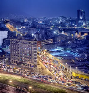 Lima Center trafic jam in the main avenue, Peru Lima Center trafic jam in the main avenue, Peru