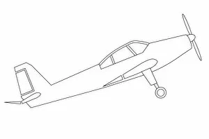 Images Dated 14th March 2007: Line drawing of plane
