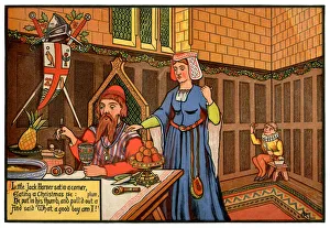Little Jack Horner - Victorian nursery rhyme illustration Little Jack Horner - Victorian nursery rhyme illustration