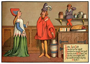 Little Jack Jelf was Put on the Shelf - Victorian nursery rhyme illustration Little Jack Jelf was Put on the Shelf - Victorian nursery rhyme illustration