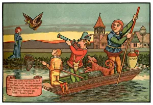 There Was a Little Man and He Had a Little Gun - Victorian nursery rhyme illustration There Was a Little Man and He Had a Little Gun - Victorian nursery rhyme illustration