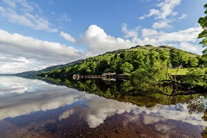 Images Dated 14th June 2013: Loch Lomond in reflection on a sunny evening