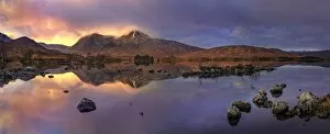 Buachaille Etive Mor Gallery: Lochan na h-Achlaise Sunset Panoramic