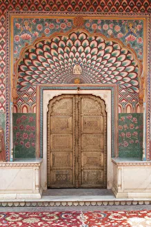 Lotus door at Jaipur City Palace, Rajasthan, India Lotus door at Jaipur City Palace, Rajasthan, India