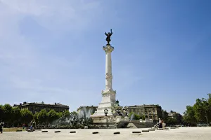 Low angle view of a monument, Fontaine Des Quinconces, Monument Aux Girondins, Bordeaux Low angle view of a monument, Fontaine Des Quinconces, Monument Aux Girondins, Bordeaux