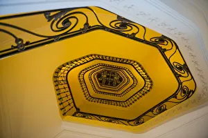 <b class=qtipBold><figcaption>Low Angle View Of Spiral Staircase</figcaption></b><br>Low Angle View Of Spiral Staircase in France.<br><em>© Mats Silvan.</em> Low Angle View Of Spiral Staircase