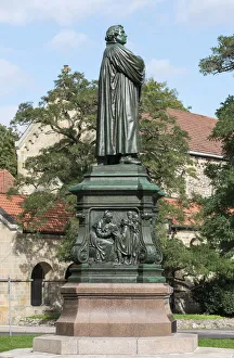 Luther Memorial, west side, relief of the young Luther, bronze, 1895, sculptor Adolf von Donndorf Luther Memorial, west side, relief of the young Luther, bronze, 1895, sculptor Adolf von Donndorf
