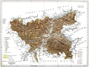 Prints of Antique map of Romania Romania Prints: Romania Antique Map Print - Nastasic Illustration