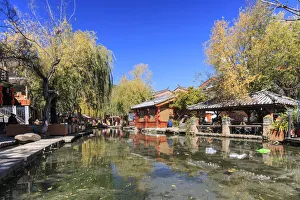 Main square of ShuHe Old Town, not far from Lijiang Old Town Main square of ShuHe Old Town, not far from Lijiang Old Town