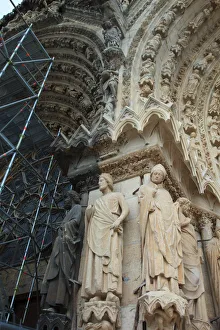 The maintenance of the Church in Notre-Dame de Reims, Reims Cathedral The maintenance of the Church in Notre-Dame de Reims, Reims Cathedral