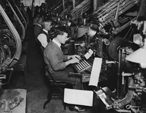 <b class=qtipBold><figcaption>Making Headlines</figcaption></b><br>The linotype department of a large London newspaper, circa 1930. (Photo by FPG/Hulton Archive/Getty Images)<br><em>© 2008 Getty Images</em> Making Headlines