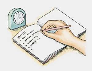 Making a list of tasks in a notebook with a clock to estimate timings Making a list of tasks in a notebook with a clock to estimate timings