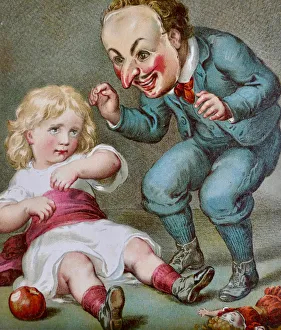 <b class=qtipBold><figcaption>A man with mask suprises blond girl</figcaption></b><br>Illustration from 19th century<br><em>© This content is subject to copyright.</em> A man with mask suprises blond girl