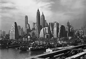 Manhattan skyline, New York City, USA, (B&W) Manhattan skyline, New York City, USA, (B&W)
