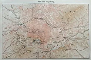 Images Dated 30th January 2019: Map of ancient Athens