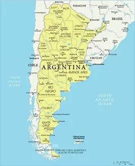 Maps Gallery: Map of Argentina - Vector