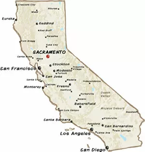 Maps Gallery: map of california