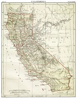 Maps Gallery: Map of California 1878